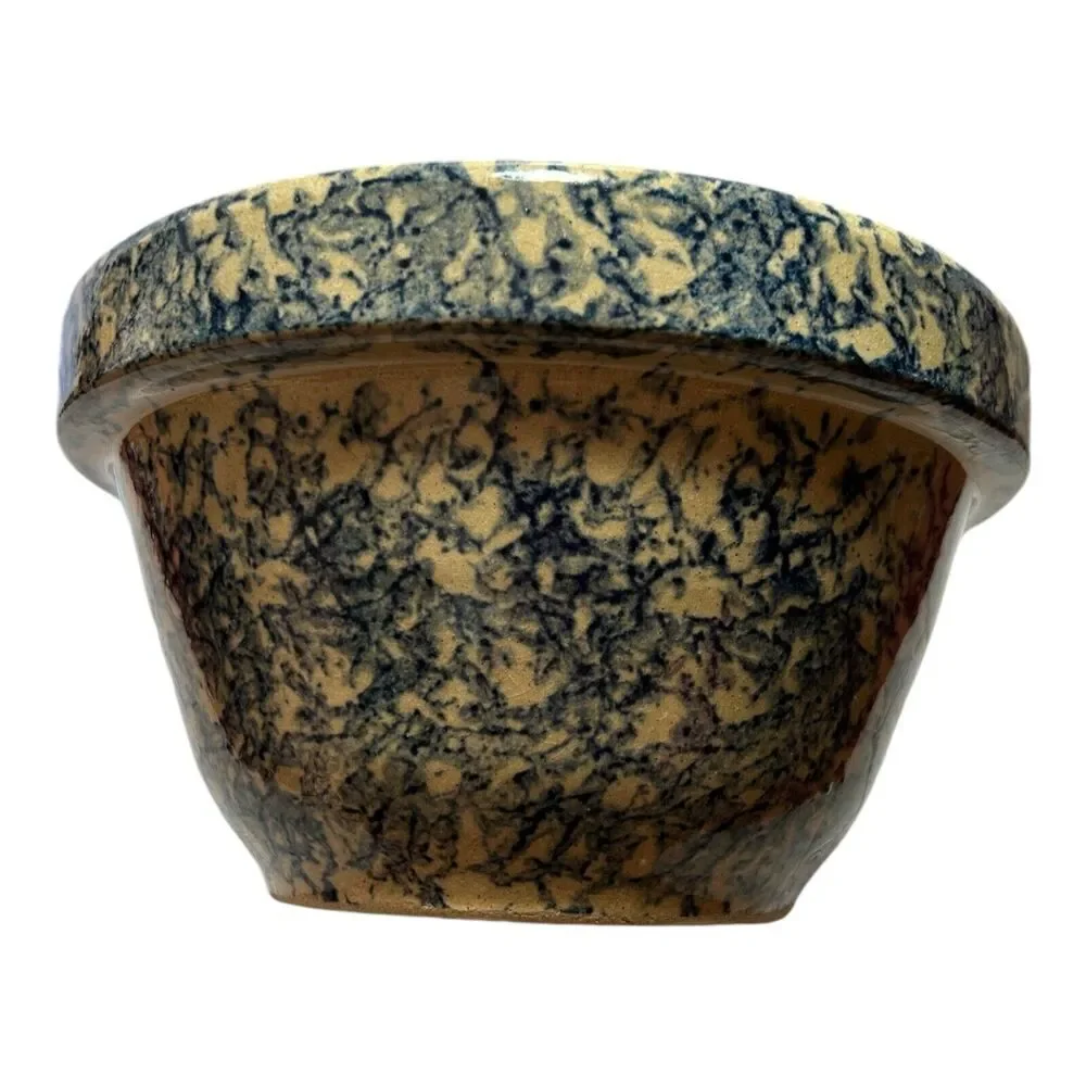Robinson Ransbottom Roseville, OH Blue Sponge Ware Mixing Bowl 700 7” x 4”